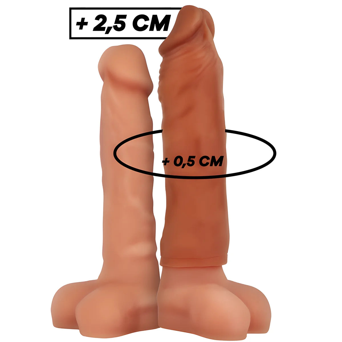 virilxl extension de penis marron en silicone liquide v5