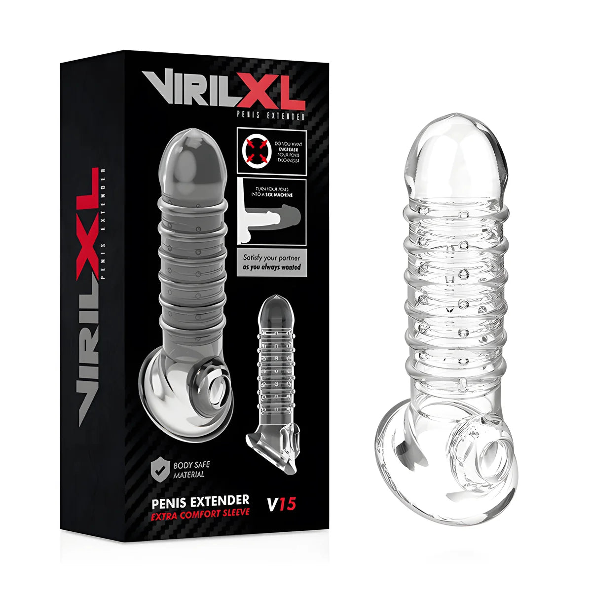virilxl extension de penis et gaine v15 transparente