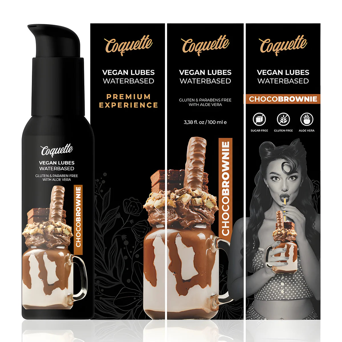 coquette chic desire lubrifiant vegetalien chocobrownie premium experience 100ml