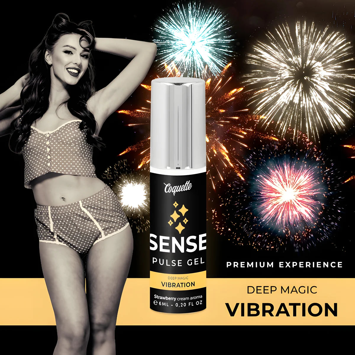 coquette chic desire gel vibrant pulse fraise premium liquide 6ml