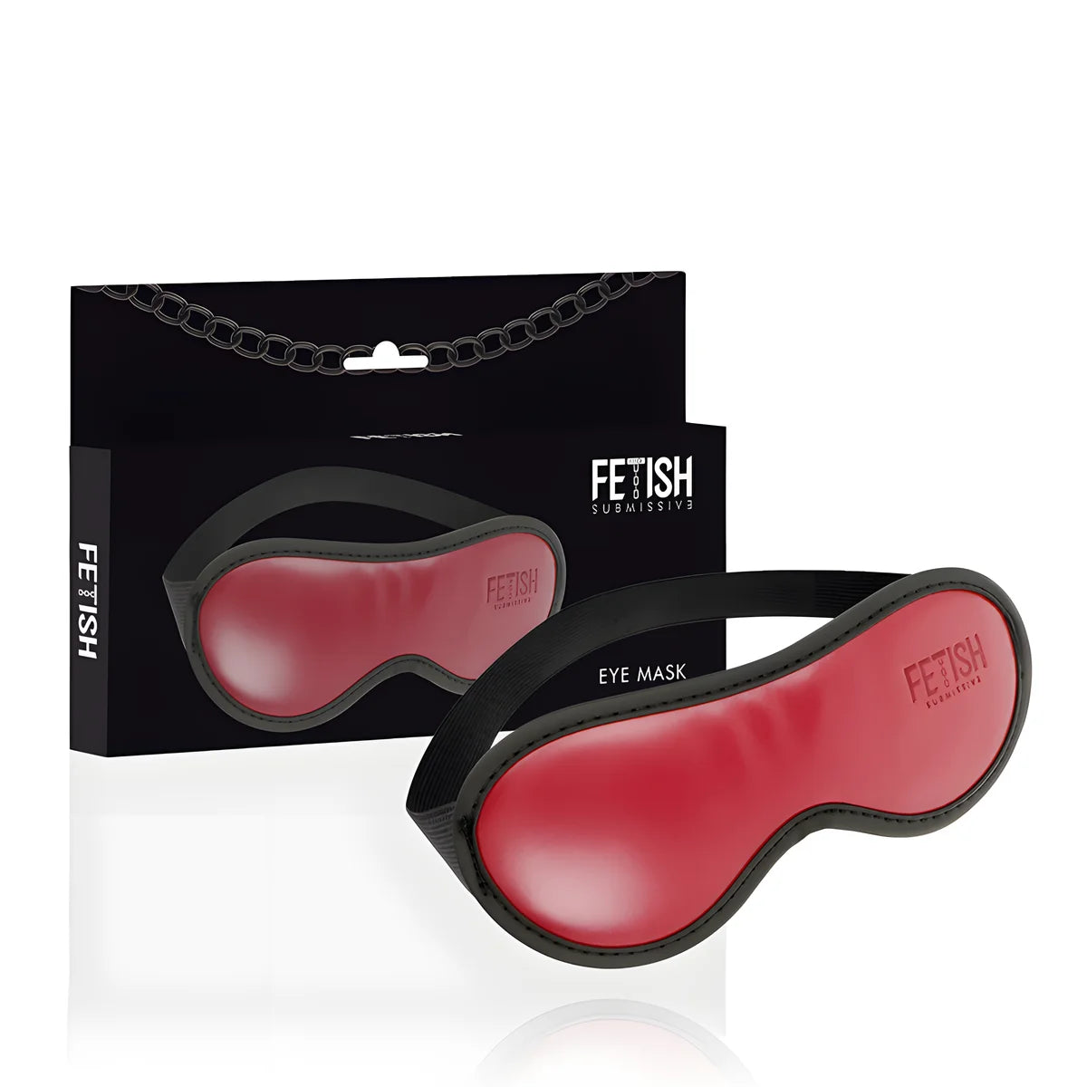 fetish submissive dark room masque en cuir vegan avec doublure en neoprene