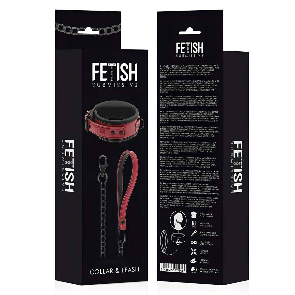 fetish submissive dark room collier chaine doublure en neoprene