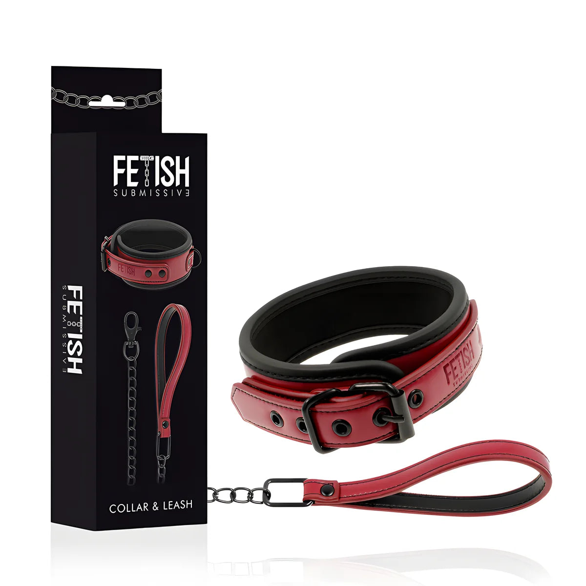 fetish submissive dark room collier chaine doublure en neoprene