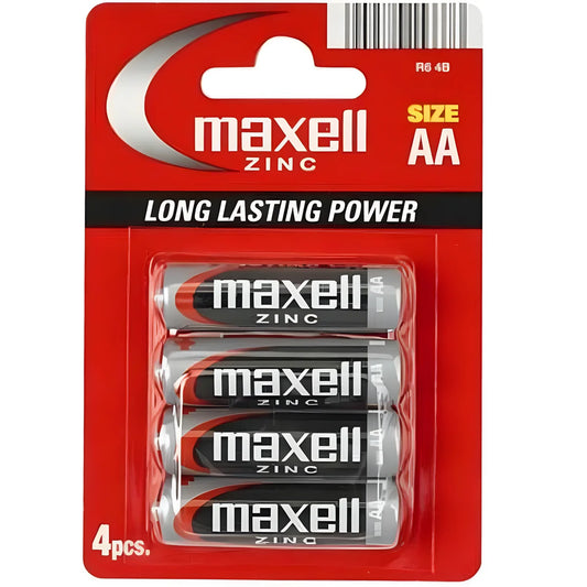 maxell pila salina manganeso aa r6 4 unites