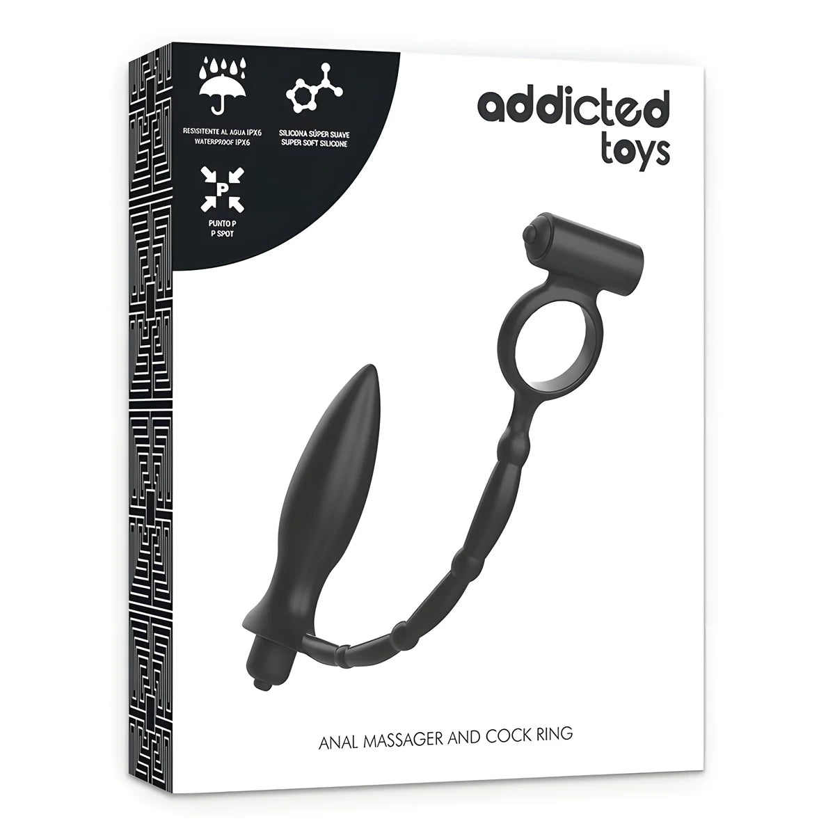 addicted toys plug anal avec anneau vibrant