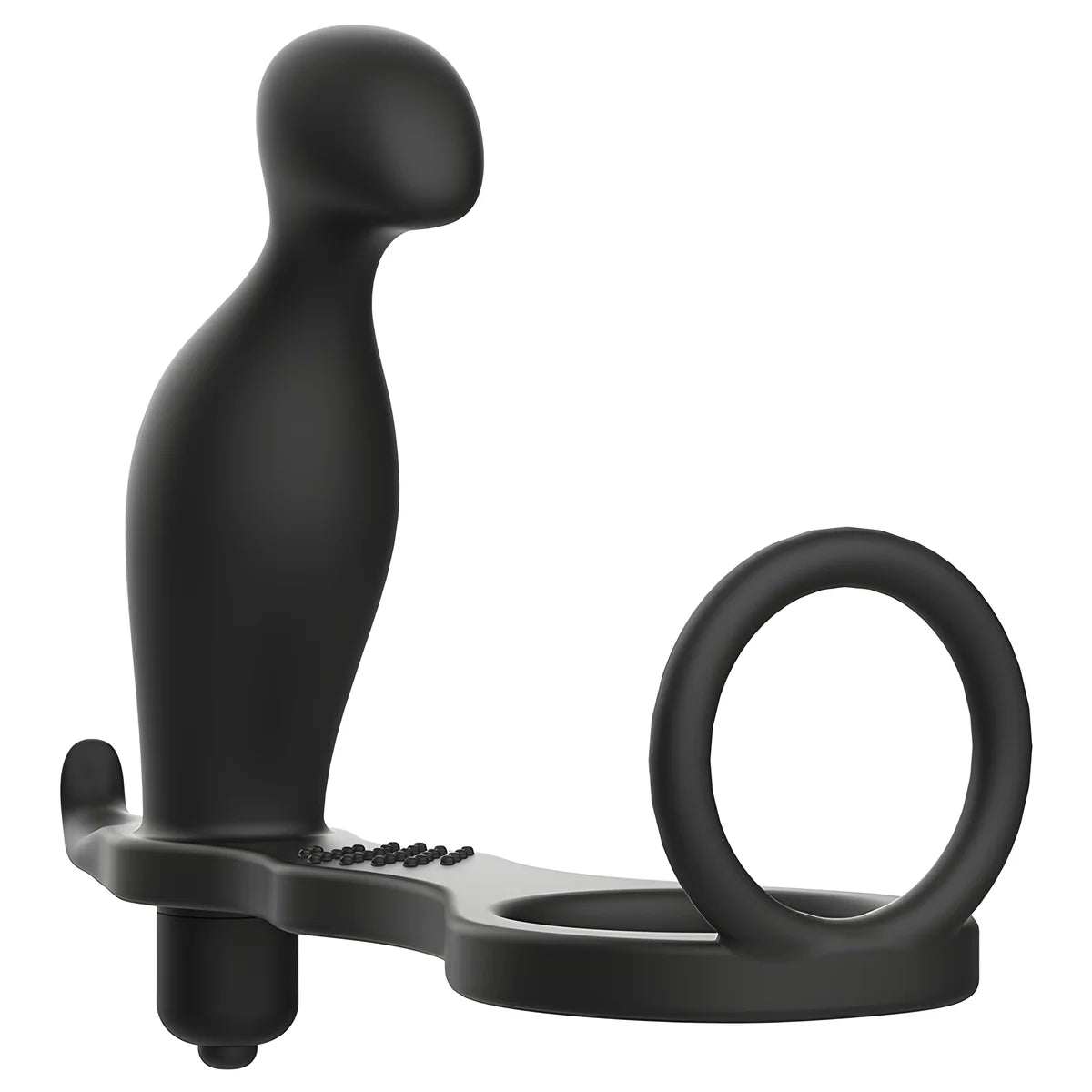 addicted toys plug anal avec anneau en silicone noir 12 cm