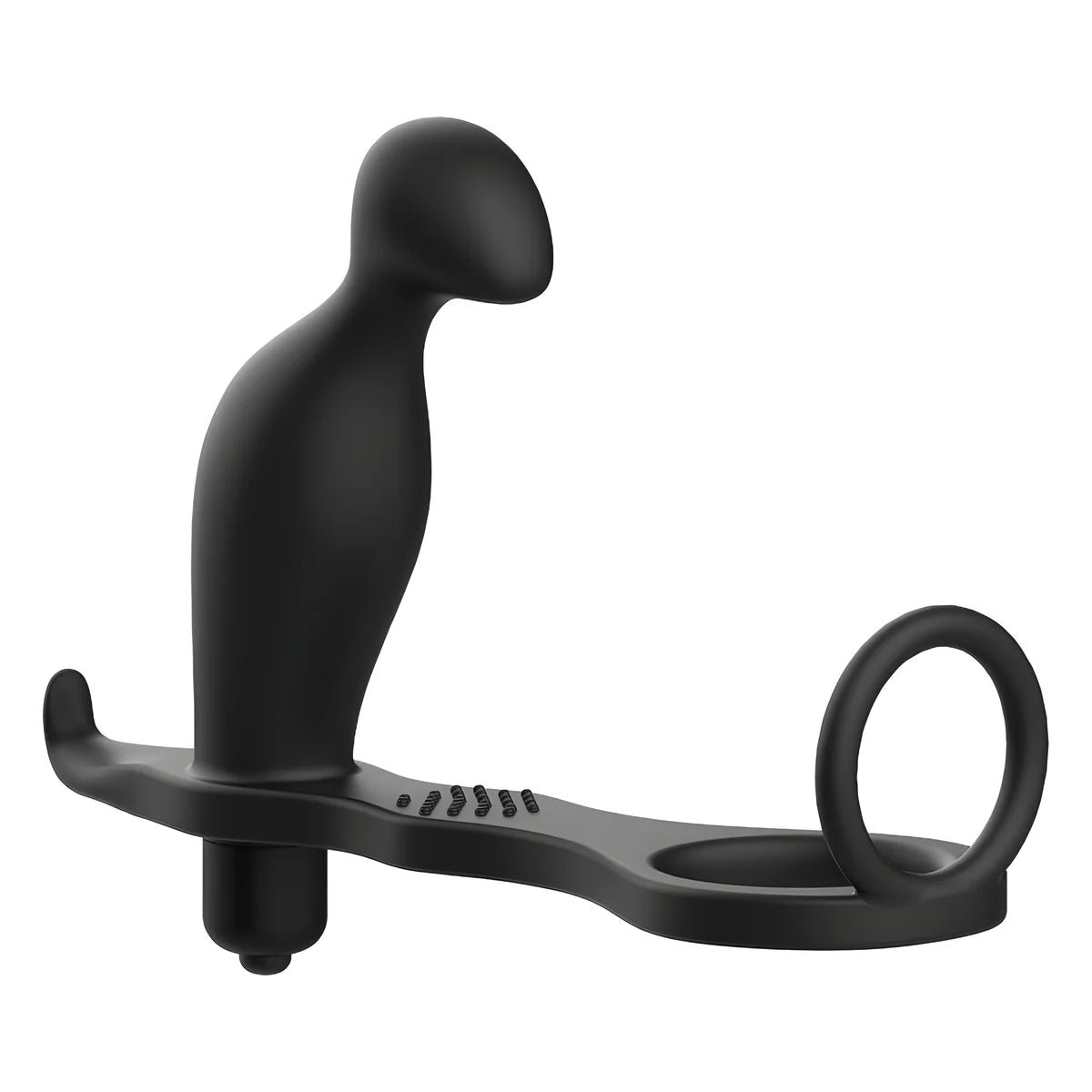 addicted toys plug anal avec anneau en silicone noir 12 cm