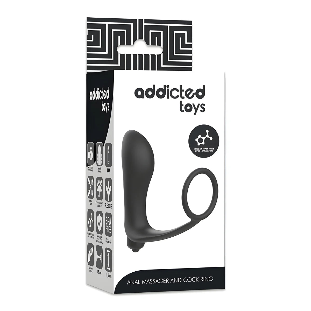 addicted toys plug anal vibrant avec anneau penis