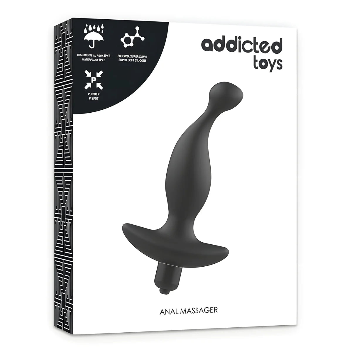 addicted toys masseur anal avec vibration noire modele 1