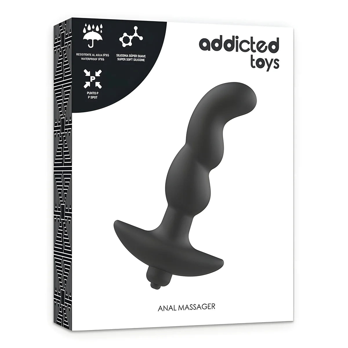 addicted toys masseur anal avec vibration noire modele 2