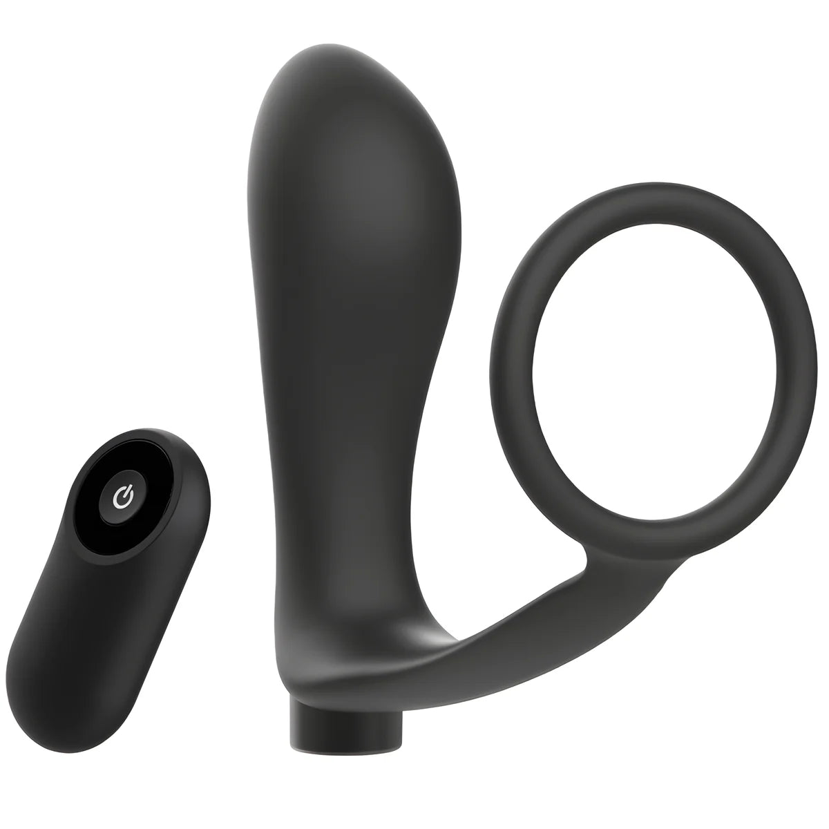 addicted toys anneau penis avec telecommande plug anal noir rechargeable