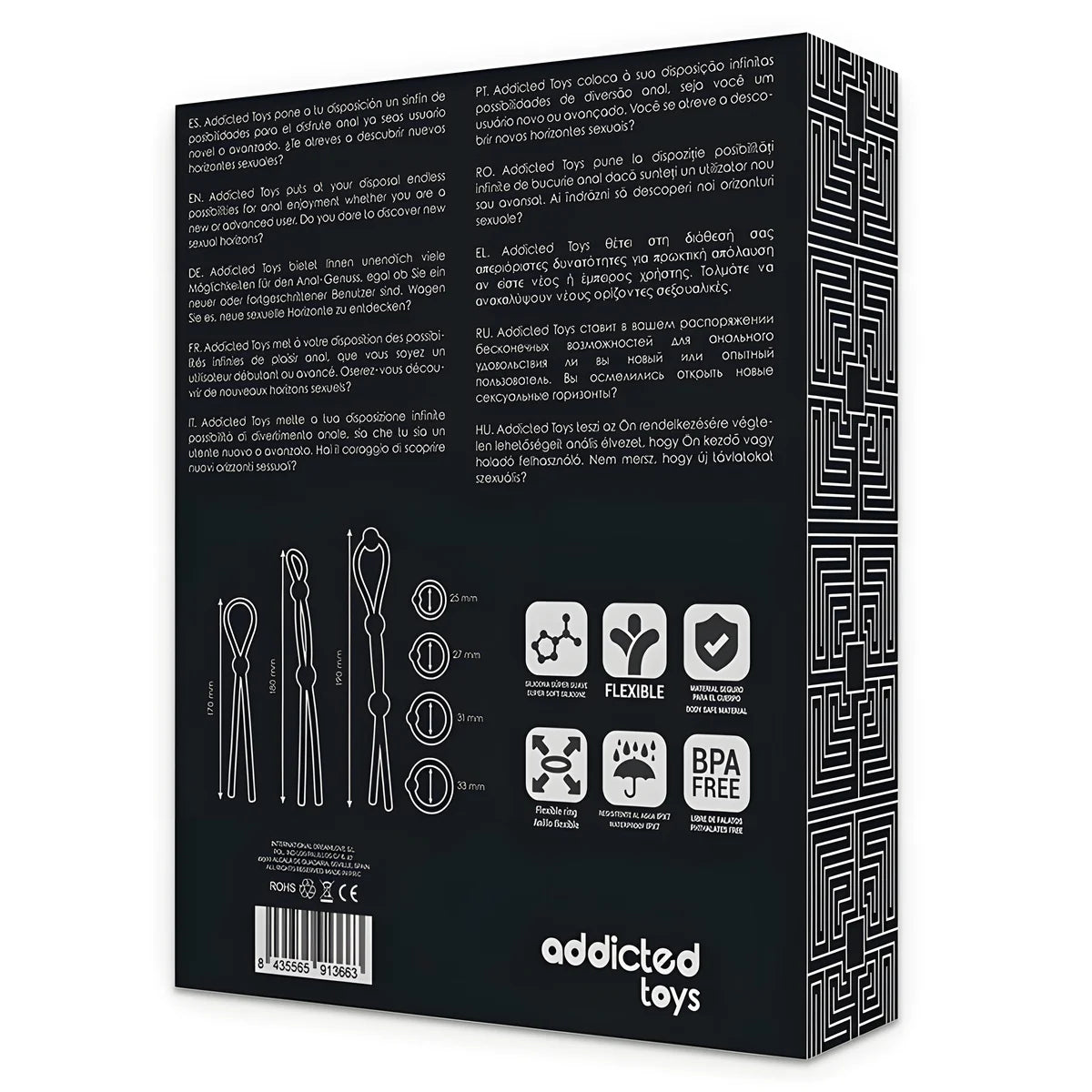 addicted toys ensemble danneau penial flexible en silicone 7 pieces