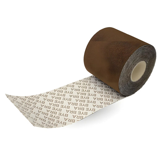 bye bra body cinta 5 m x 6 5 cm 3 pares de pezoneras marron