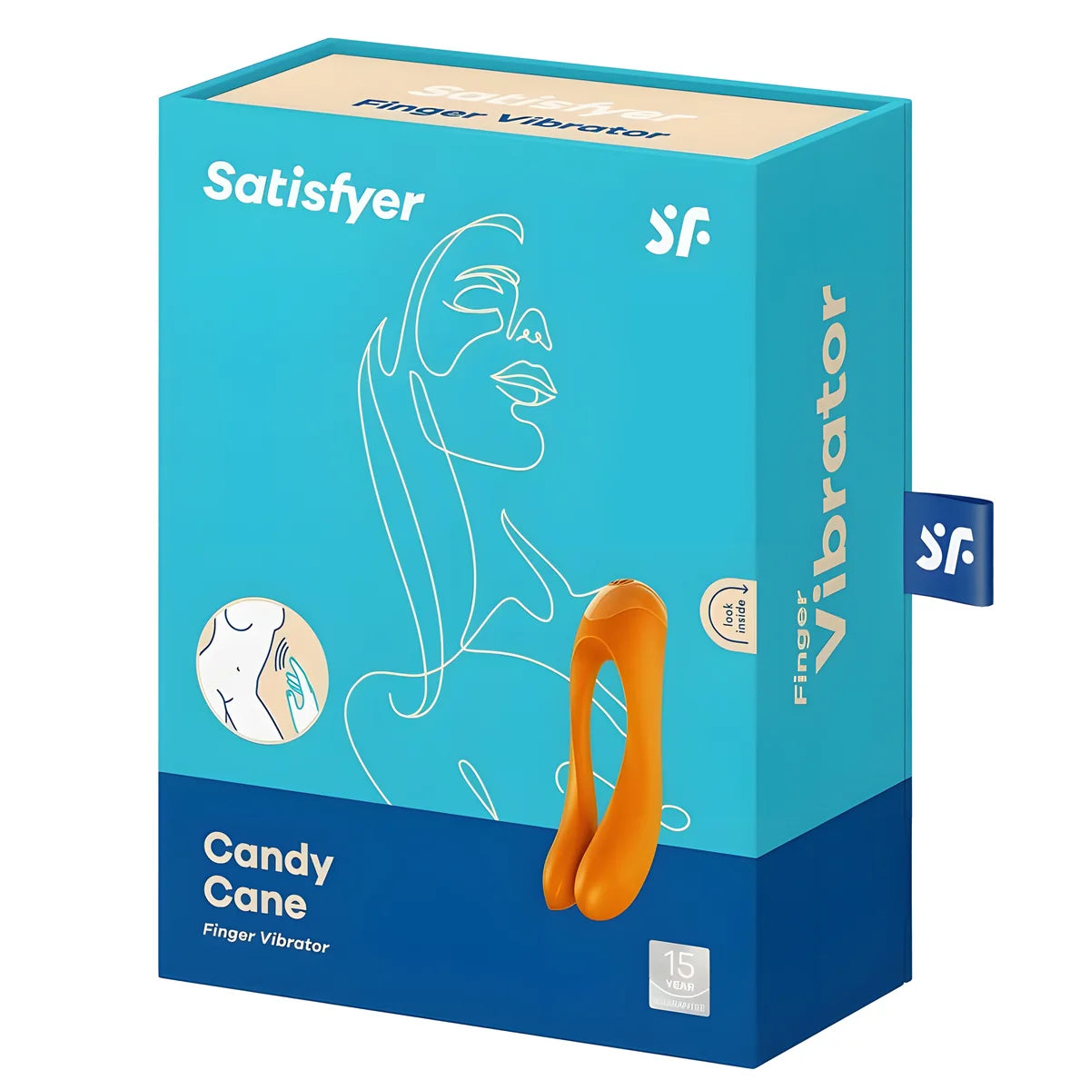 satisfyer vibrateur doigts candy cane orange