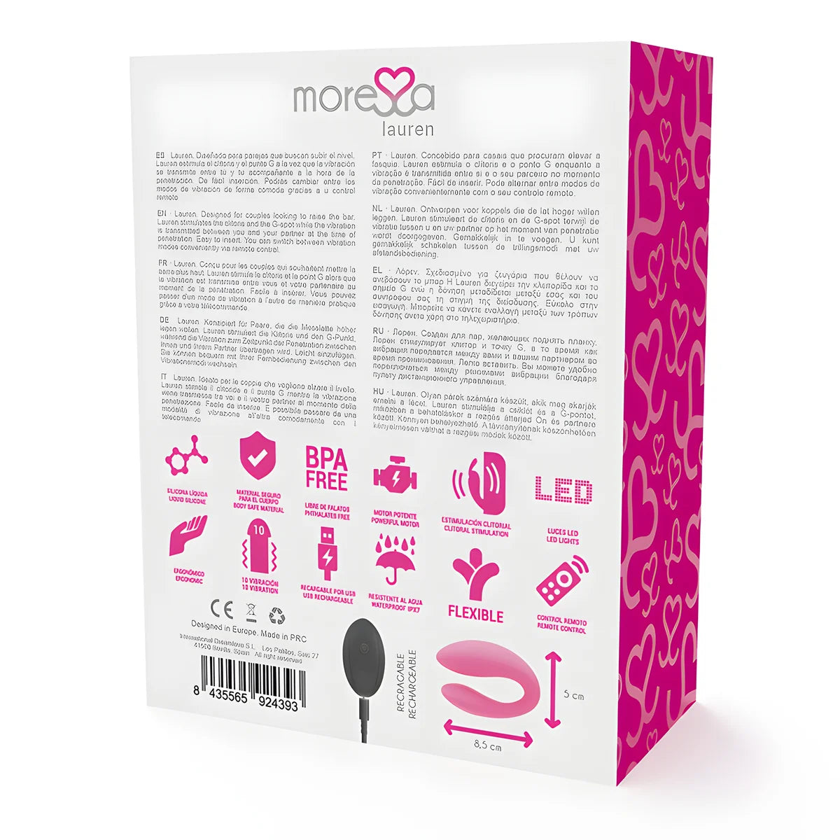 moressa stimulateur telecommande lauren pour couples