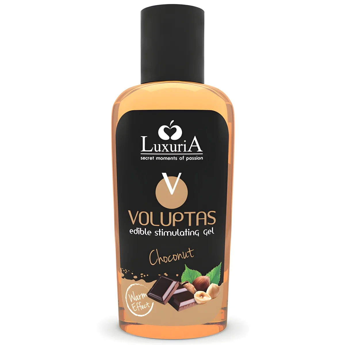 intimateline luxuria voluptas gel de massage comestible effet chauffant choconut 100 ml
