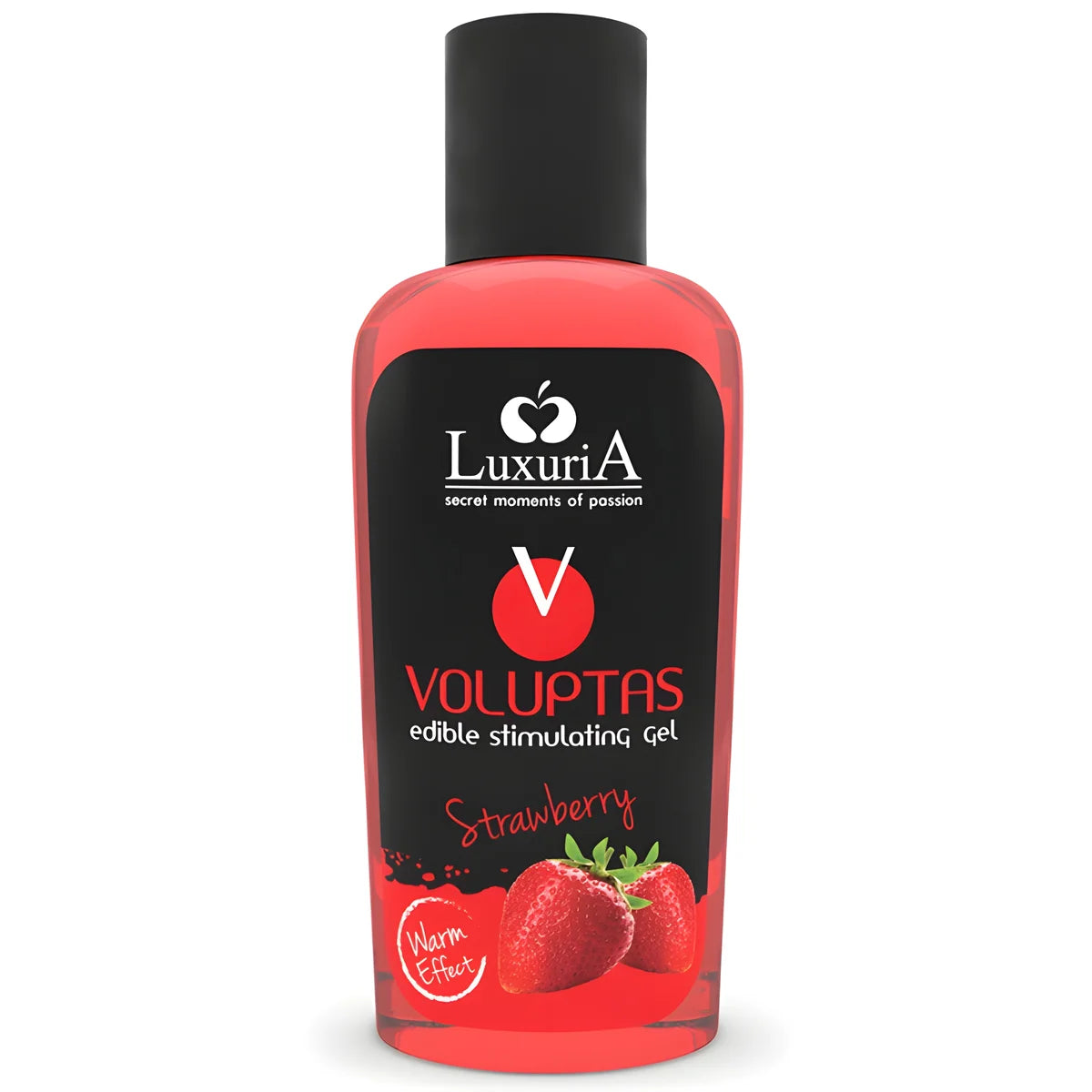 intimateline luxuria voluptas gel de massage comestible effet chauffant fraise 100 ml