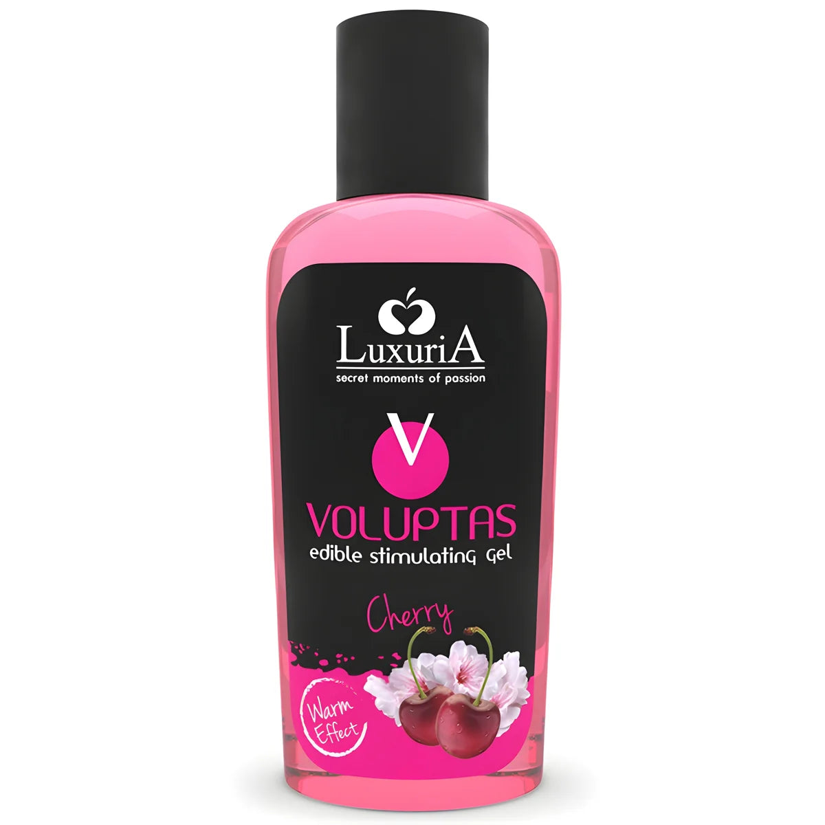 intimateline luxuria voluptas gel de massage comestible effet chauffant cerise 100 ml