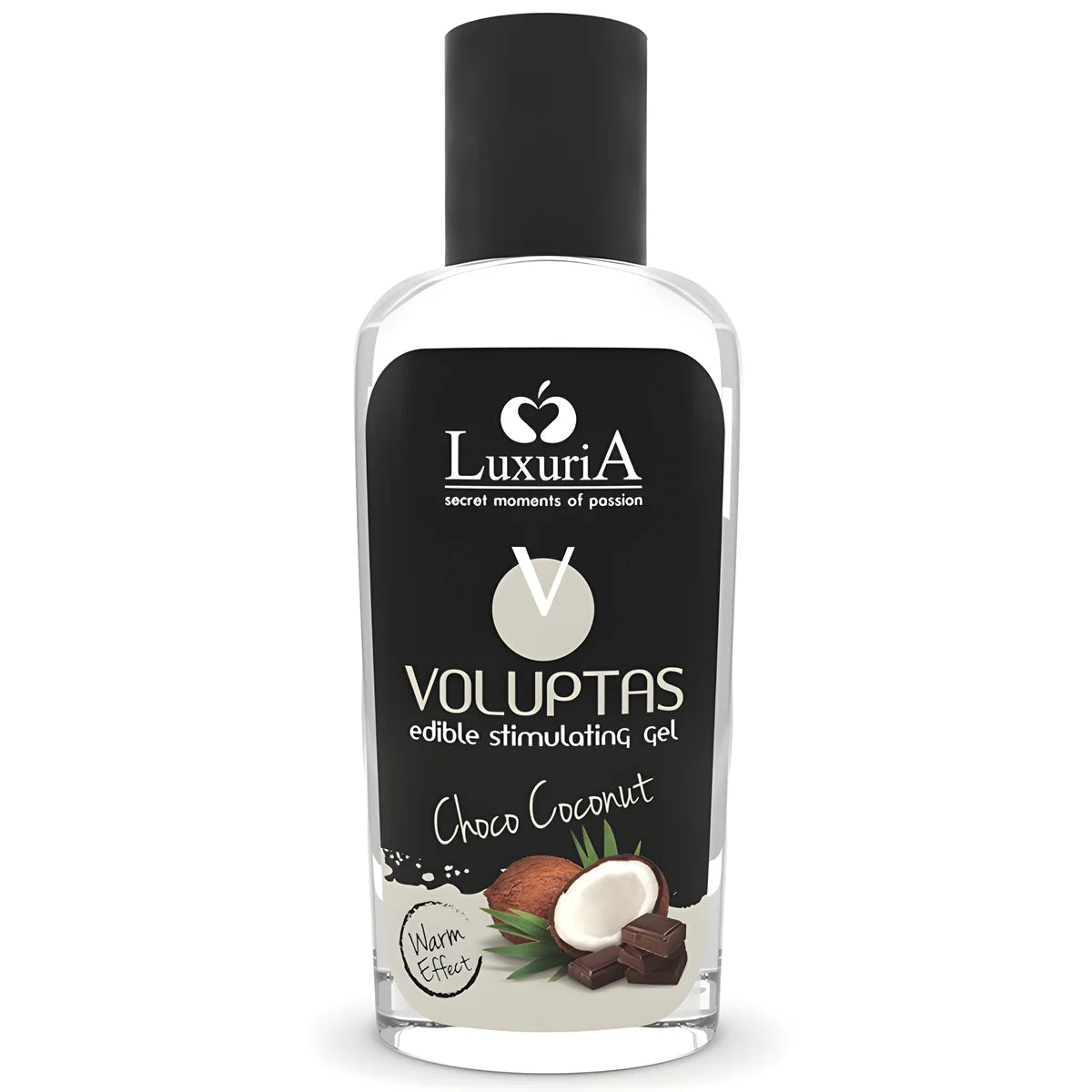 intimateline luxuria voluptas gel de massage comestible effet chauffant noix de coco et creme 100 ml