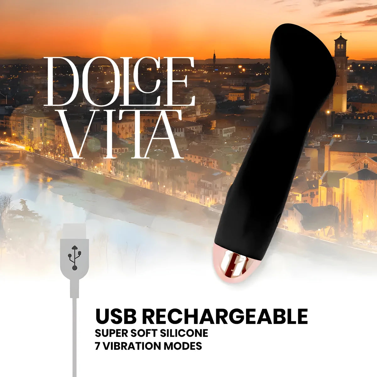 dolce vita vibrateur rechargeable one noir 7 vitesses