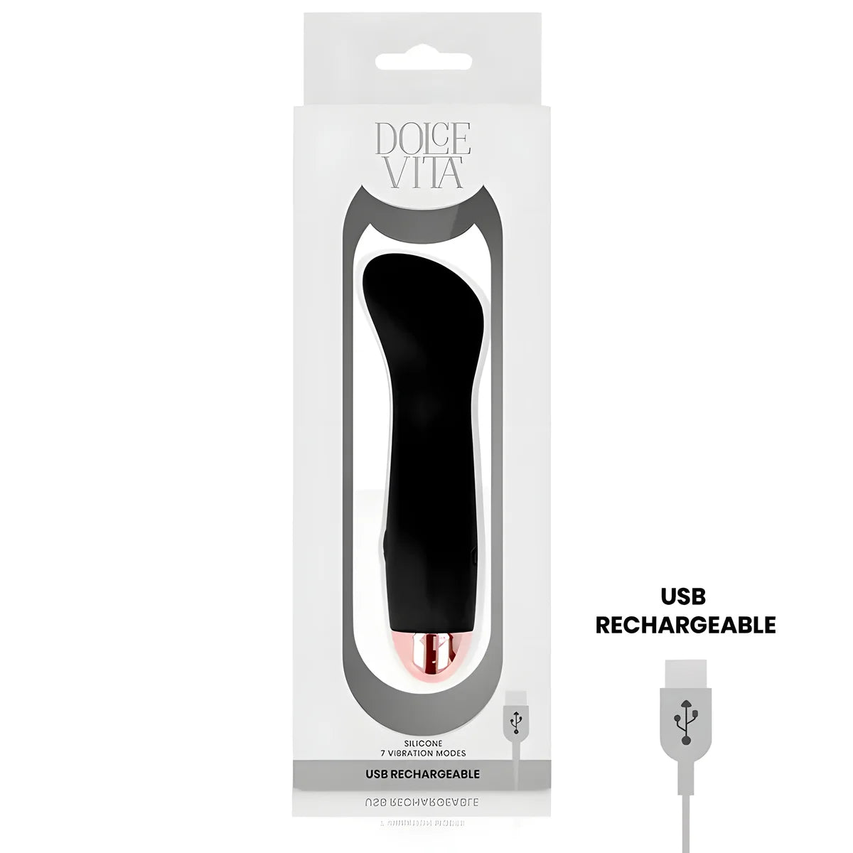 dolce vita vibrateur rechargeable one noir 7 vitesses