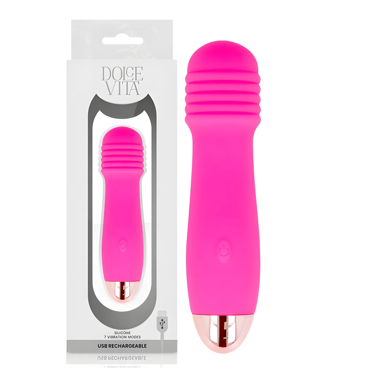 dolce vita vibrateur rechargeable trois rose 7 vitesses