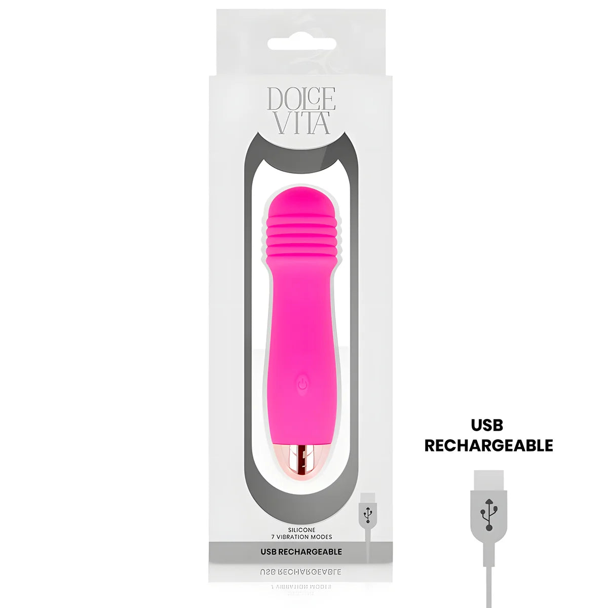 dolce vita vibrateur rechargeable trois rose 7 vitesses