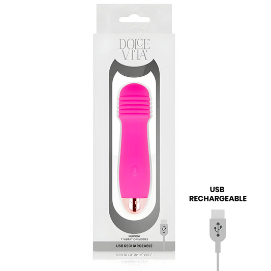 dolce vita vibrateur rechargeable trois rose 7 vitesses