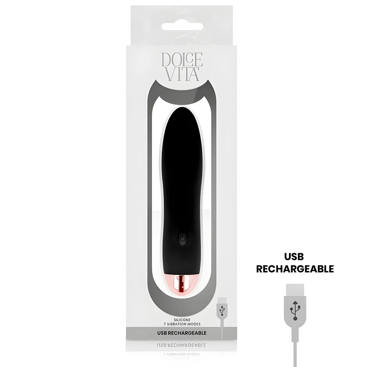 dolce vita vibrateur rechargeable quatre noir 7 vitesses