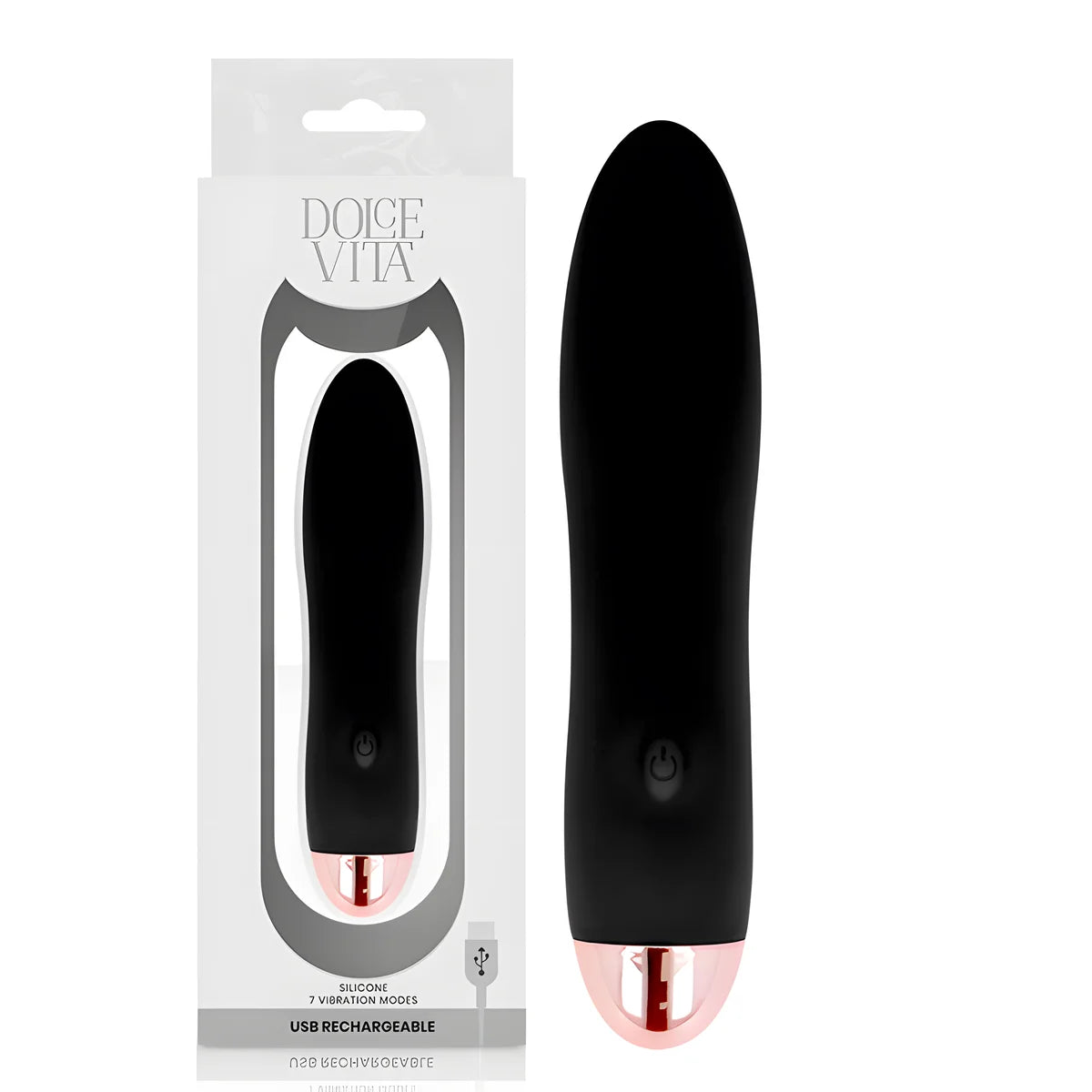 dolce vita vibrateur rechargeable quatre noir 7 vitesses
