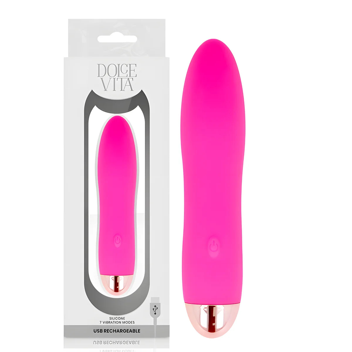 dolce vita vibrateur rechargeable quatre rose 7 vitesses