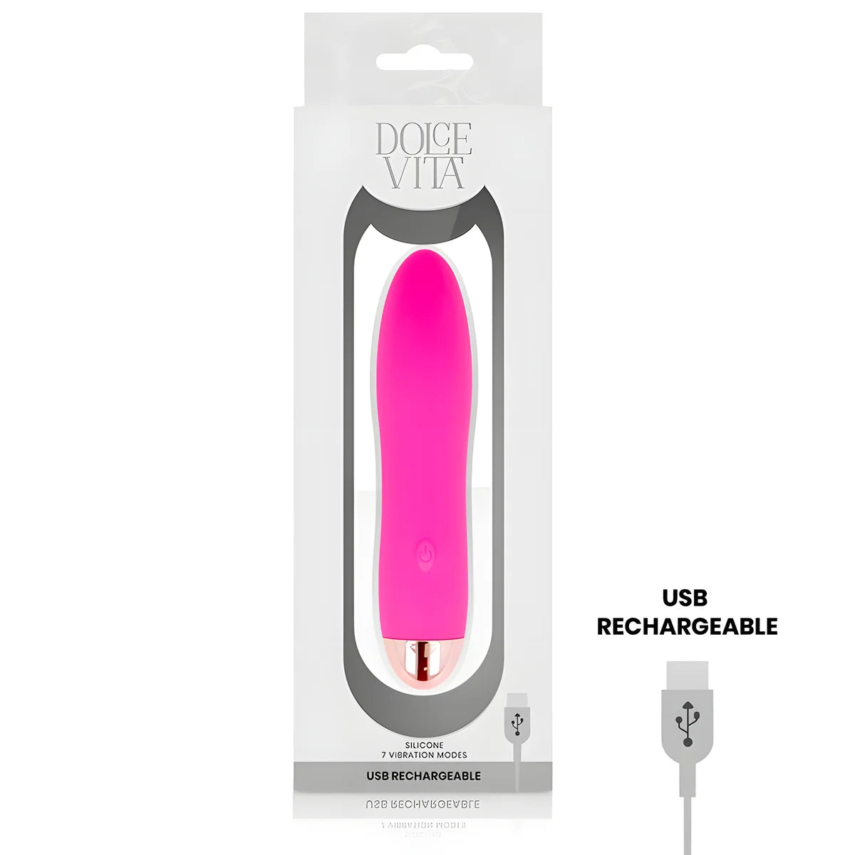 dolce vita vibrateur rechargeable quatre rose 7 vitesses