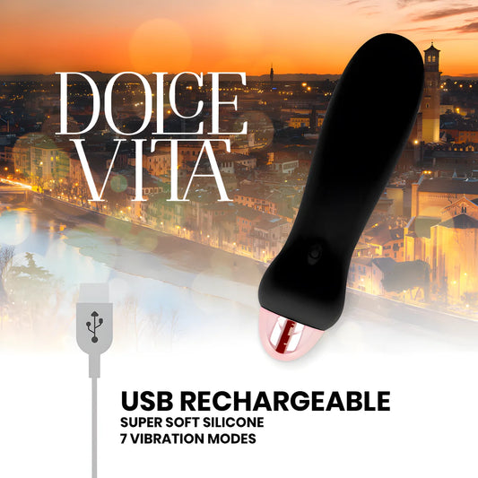 dolce vita vibrateur rechargeable cinq noir 7 vitesses