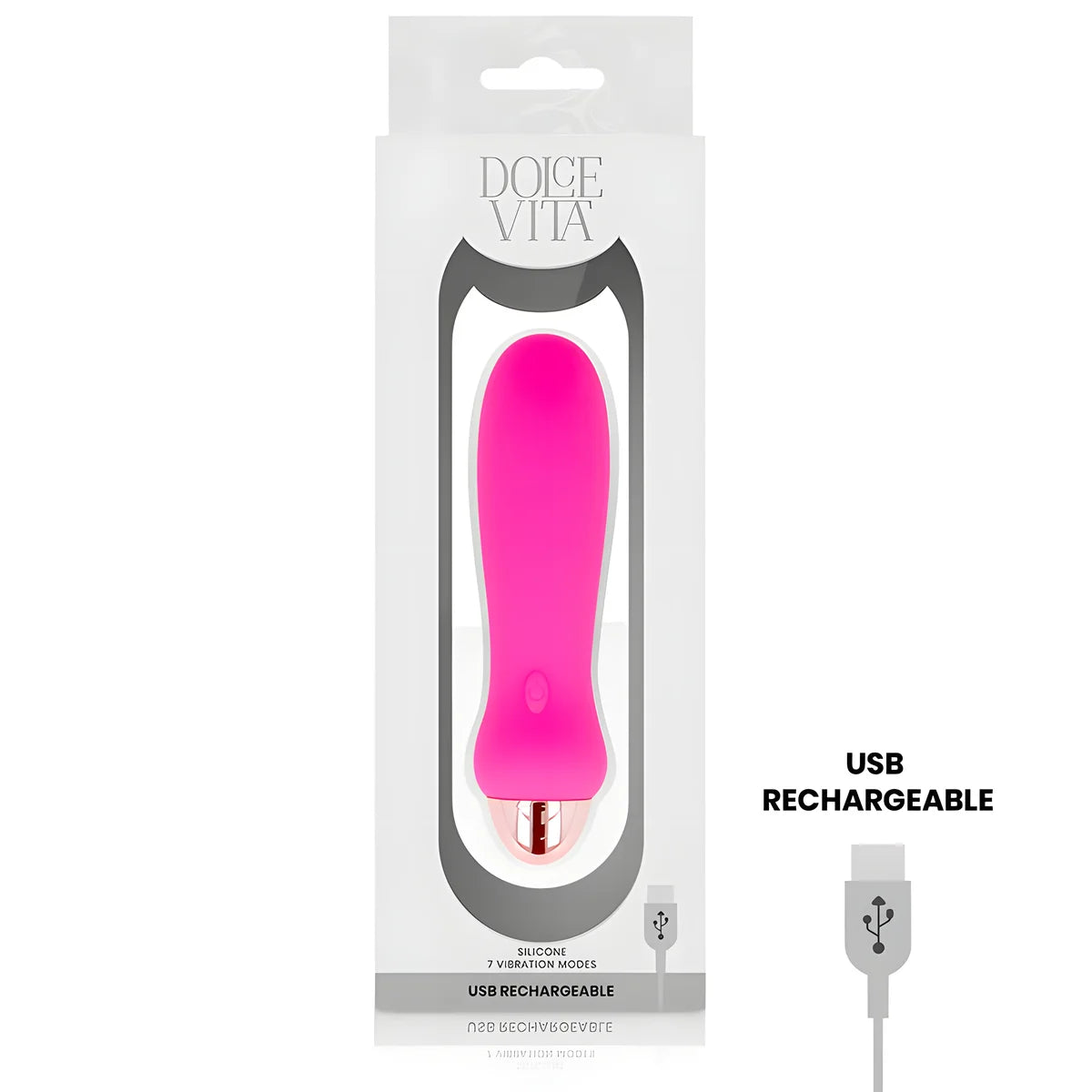 dolce vita vibrateur rechargeable cinq rose 7 vitesses