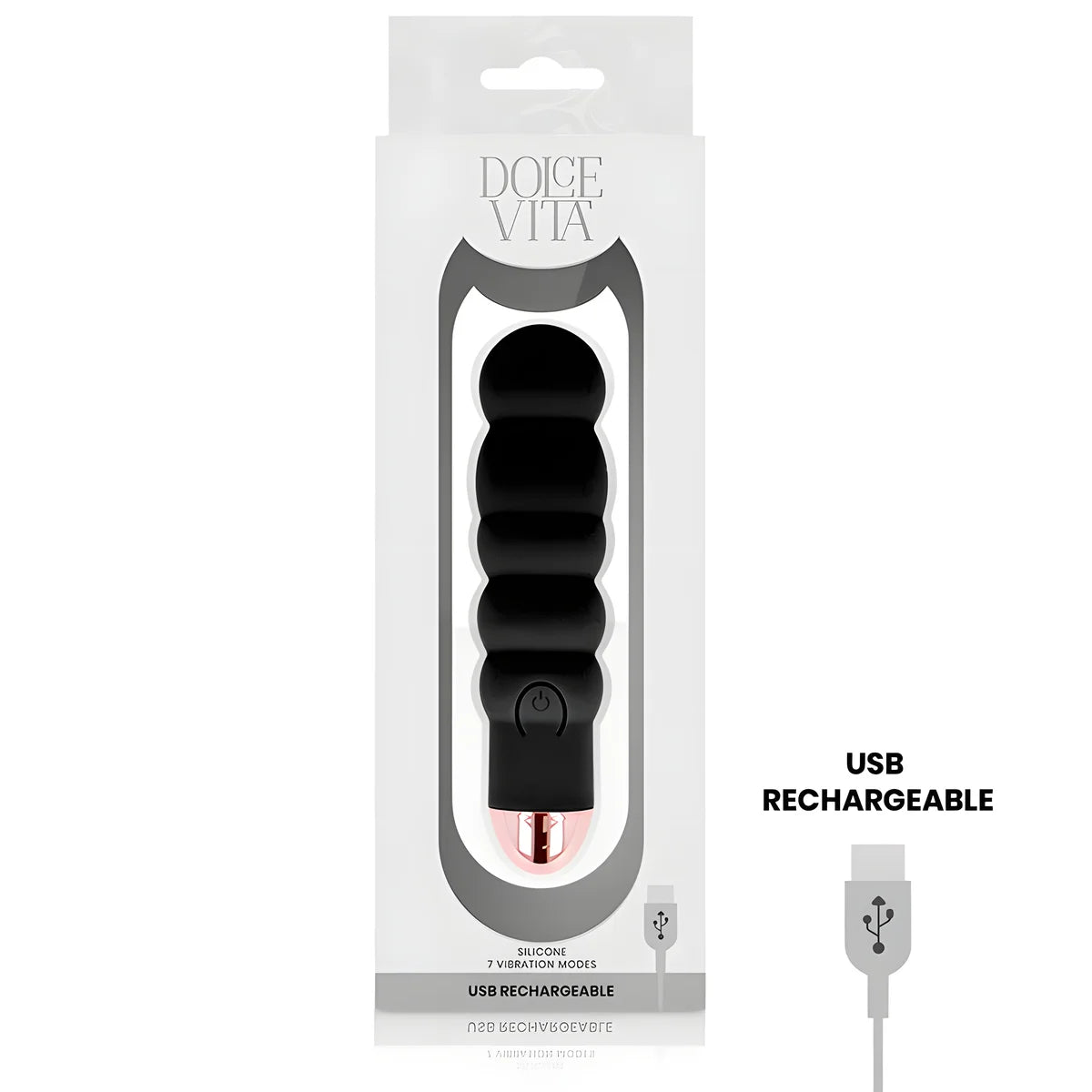 dolce vita vibrateur rechargeable six noir 7 vitesses