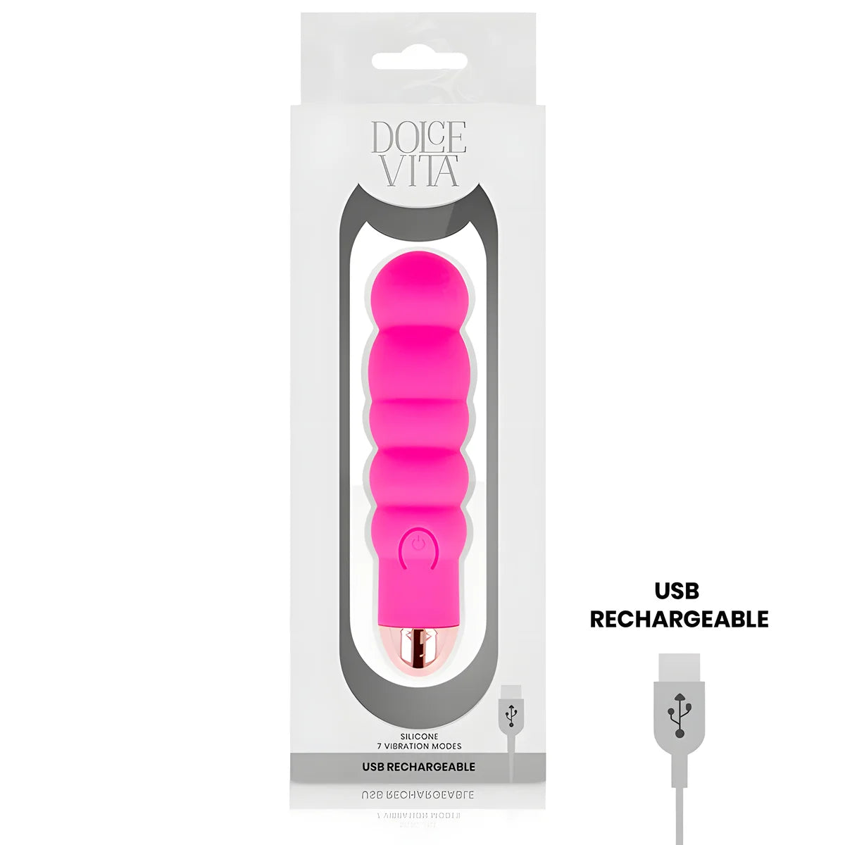 dolce vita vibrateur rechargeable six rose 7 vitesses