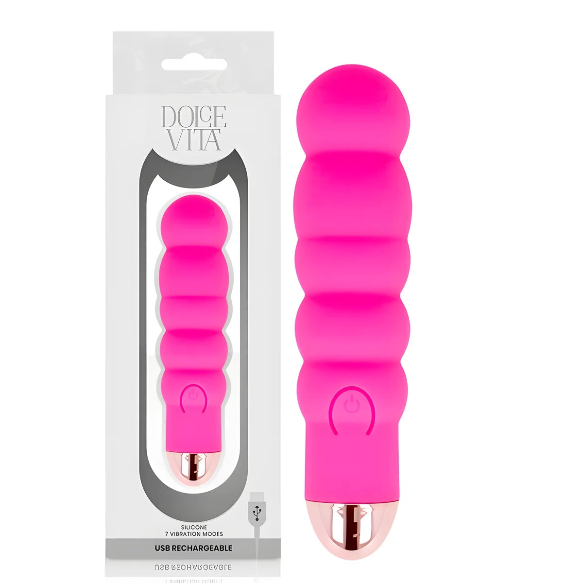 dolce vita vibrateur rechargeable six rose 7 vitesses