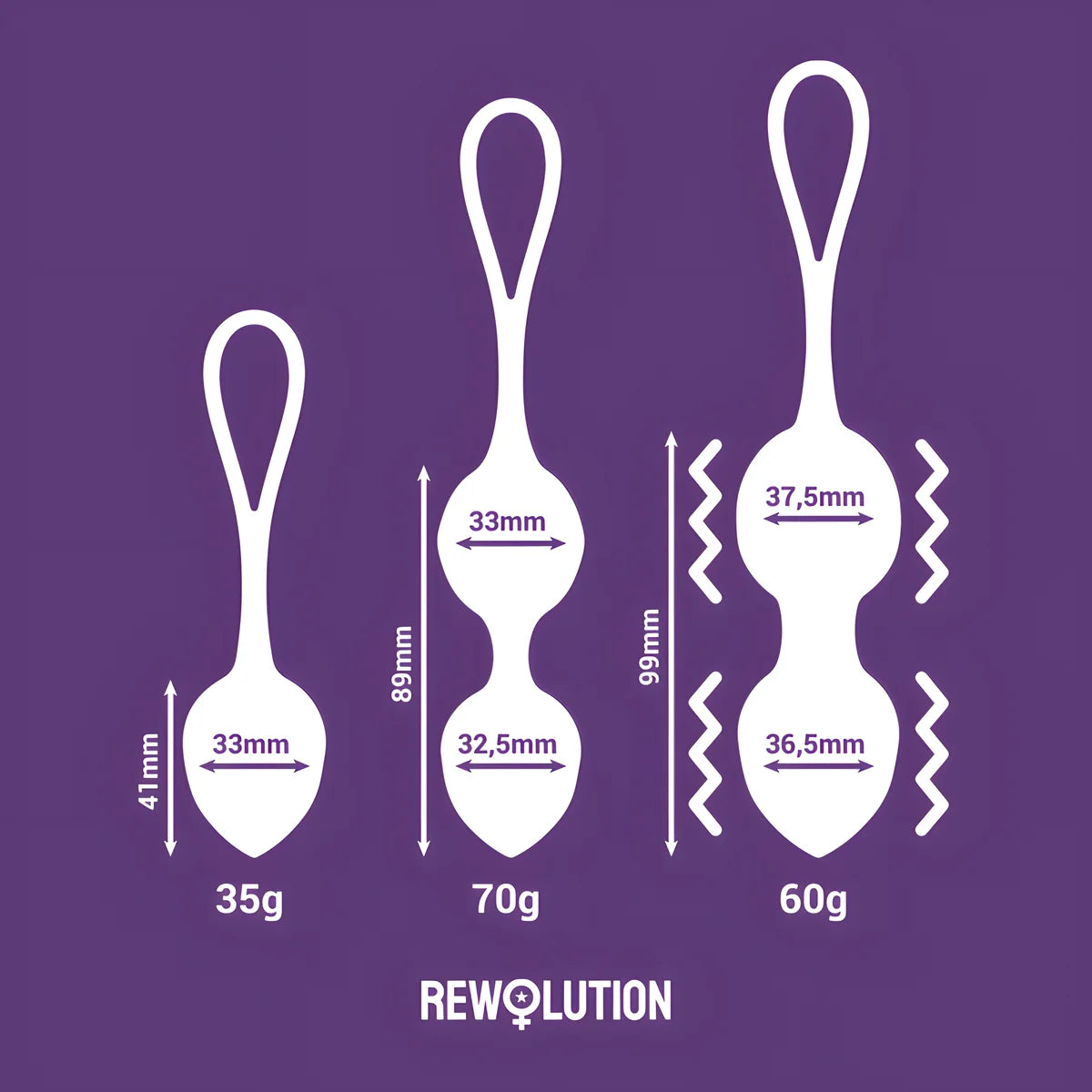 rewolution rewobeads balles vibrantes telecommande avec technologie watchme