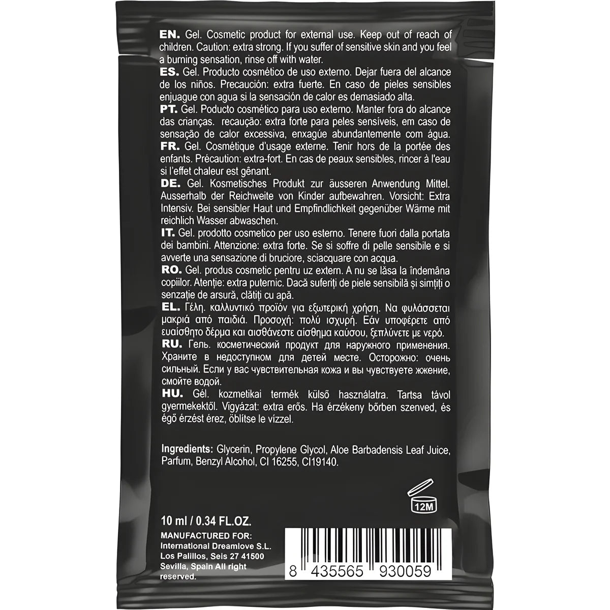 coquette chic desire gel retardant pocket chronos pour lui 10 ml