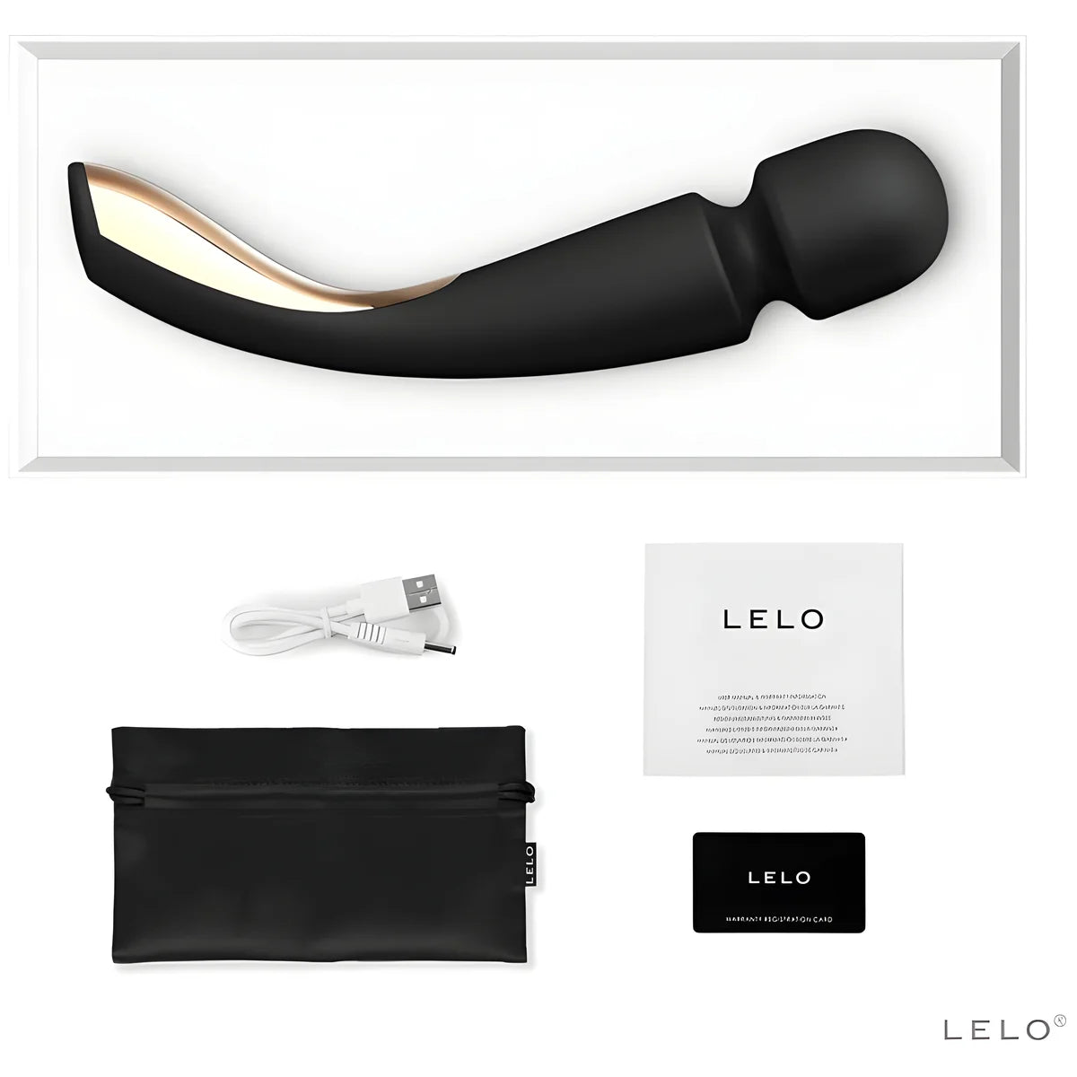 lelo masseur smart medium wand 2 noir