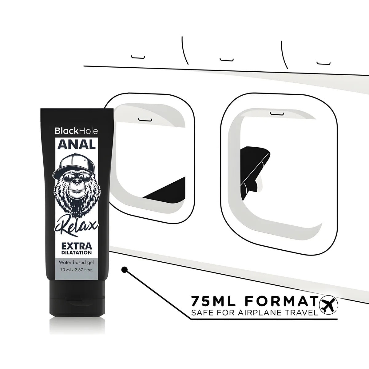 black hole gel a base deau dilatation anale 70 ml