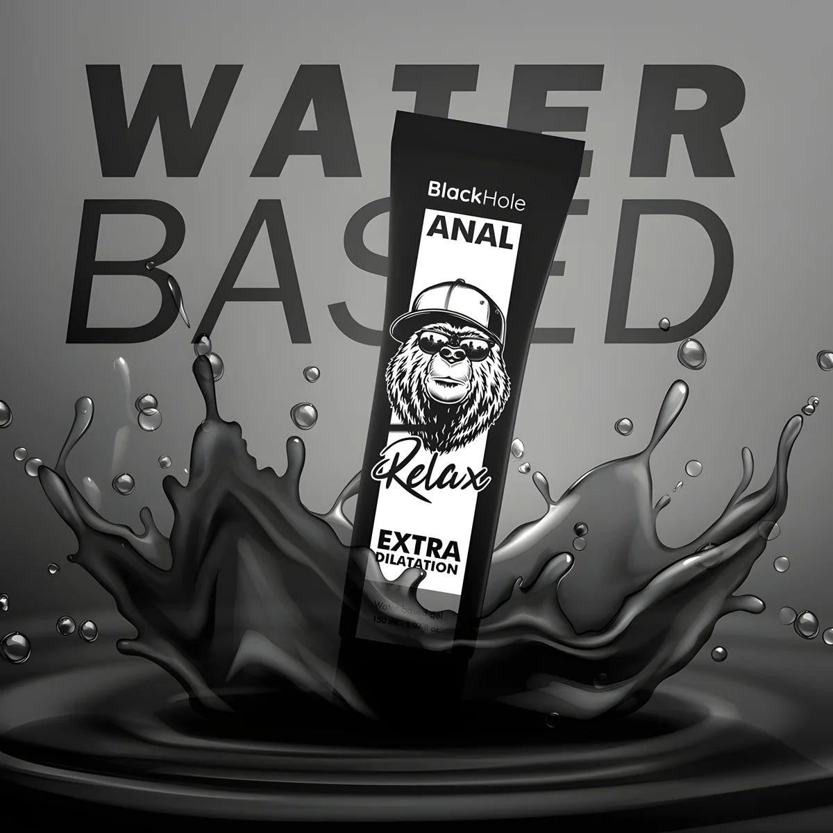 black hole gel a base deau dilatation anale 150 ml