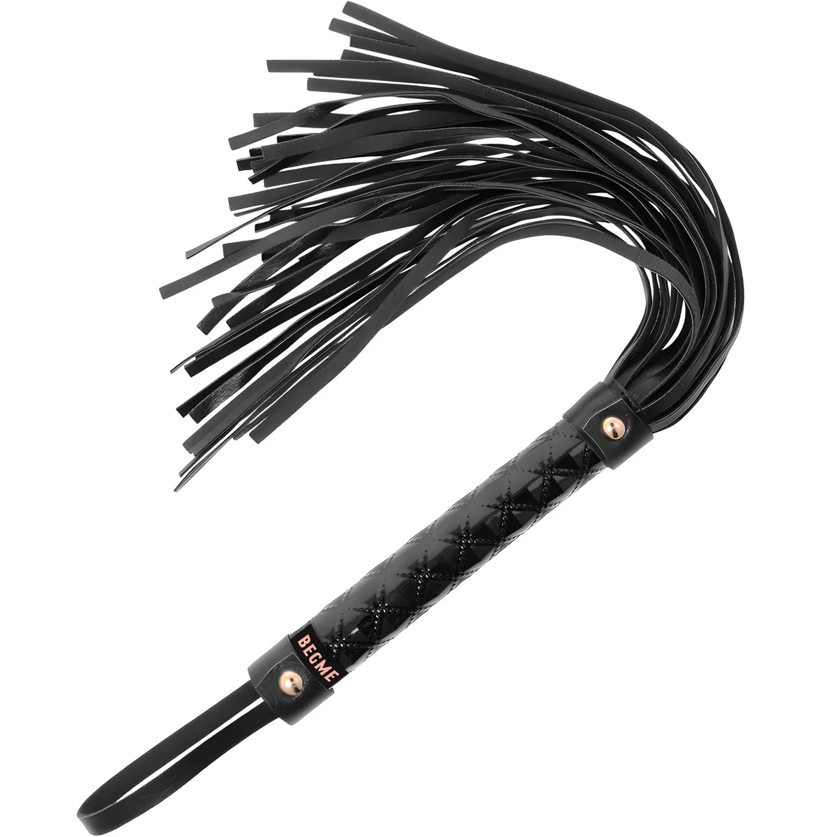 begme black edition flogger en cuir vegan