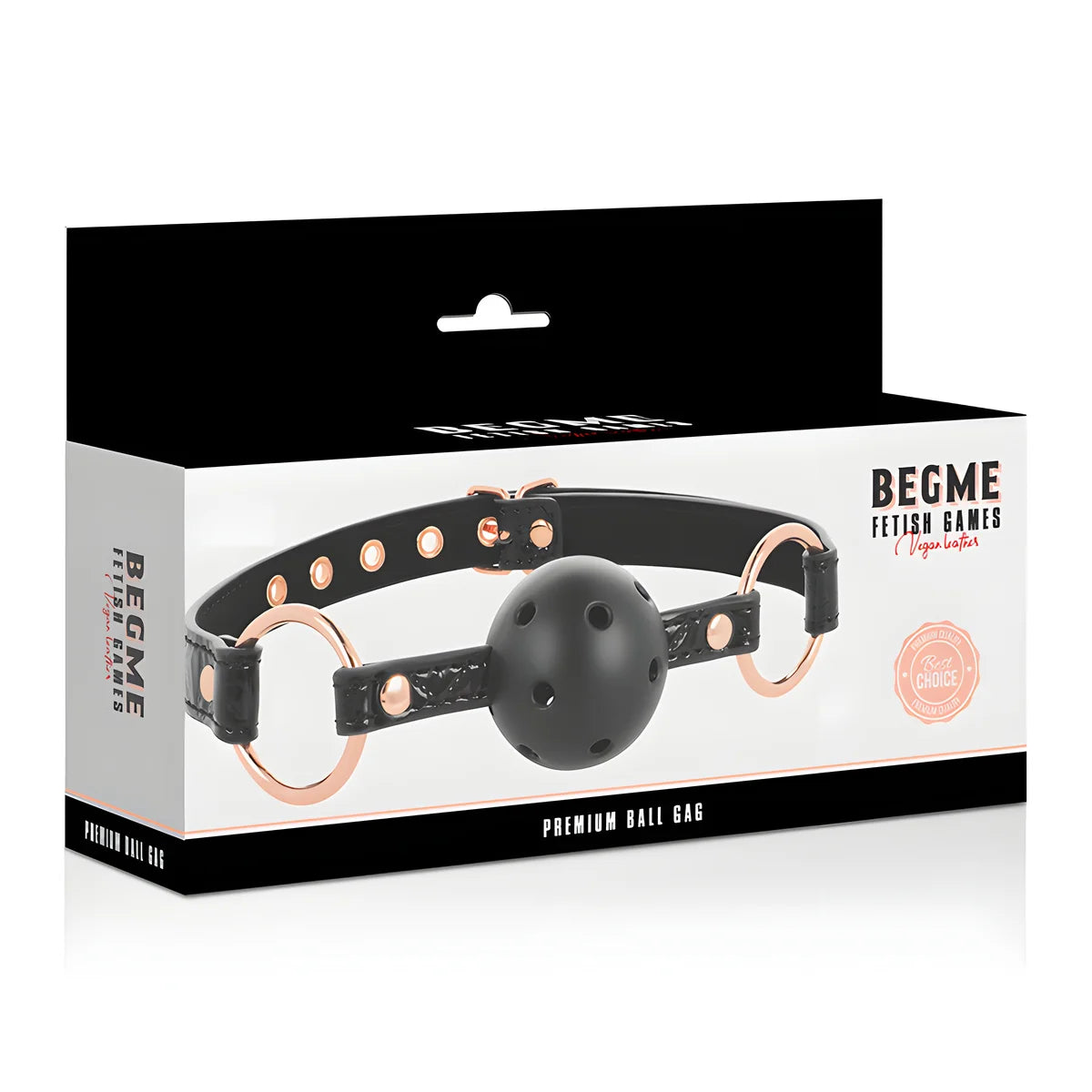 begme black edition ball gag cuir vegan