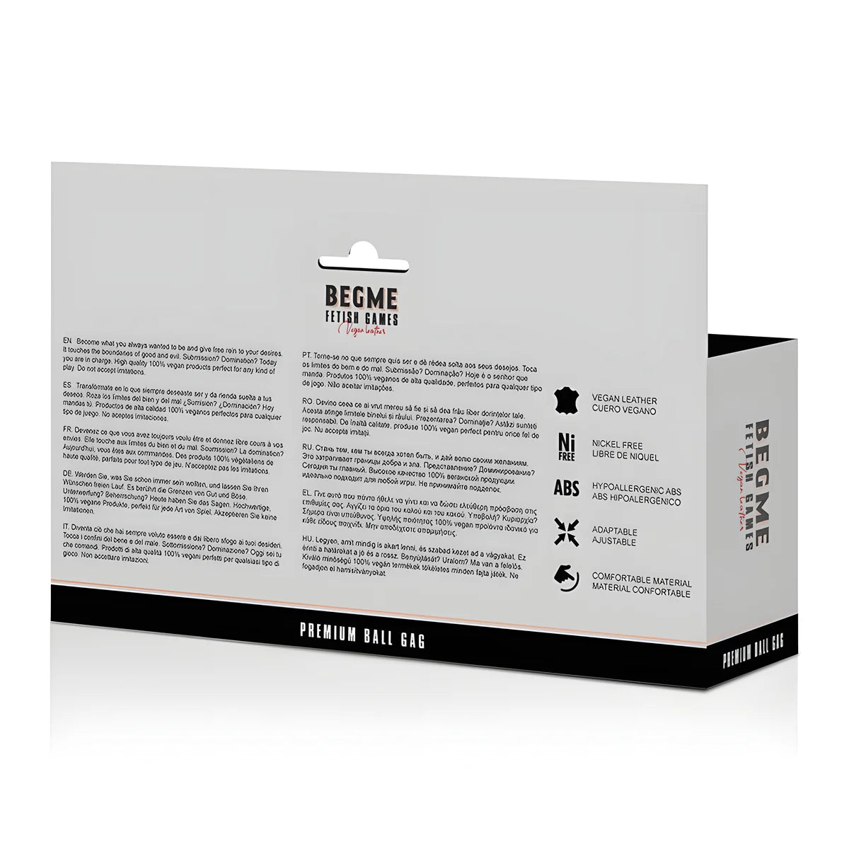 begme black edition ball gag cuir vegan