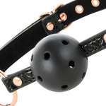 Bâillon Begme en cuir vegan pour BDSM BLACK - Vignette | Adopt1toy