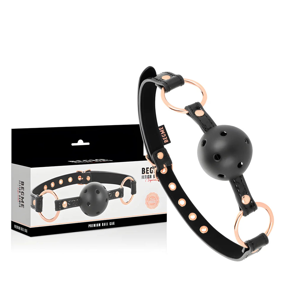 begme black edition ball gag cuir vegan