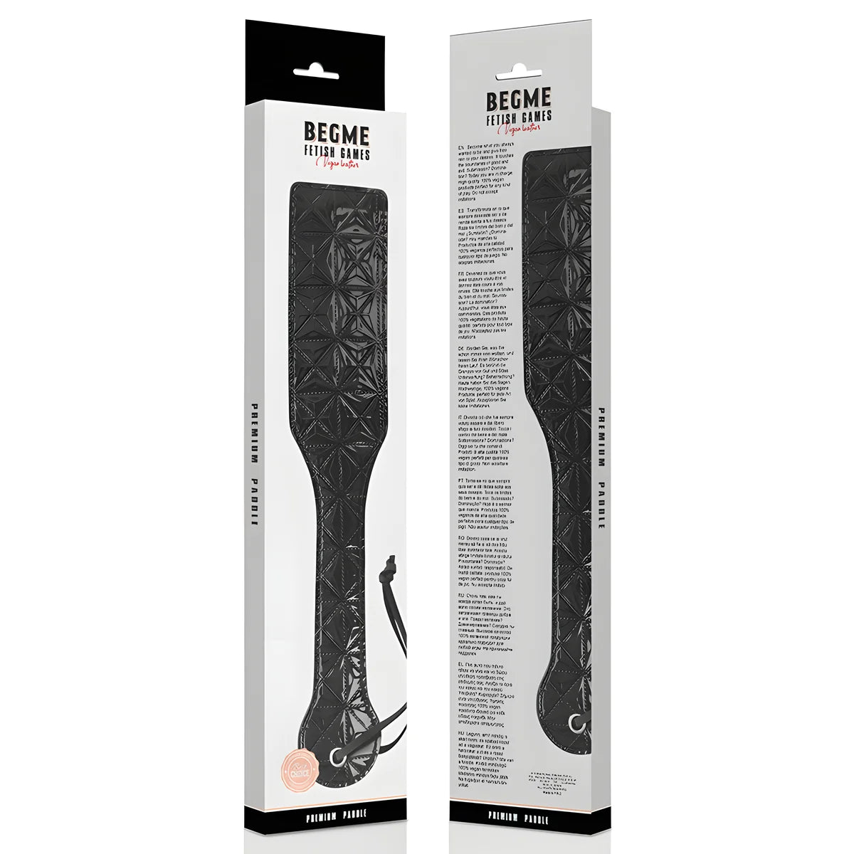 begme paddle en cuir vegetalien edition noire