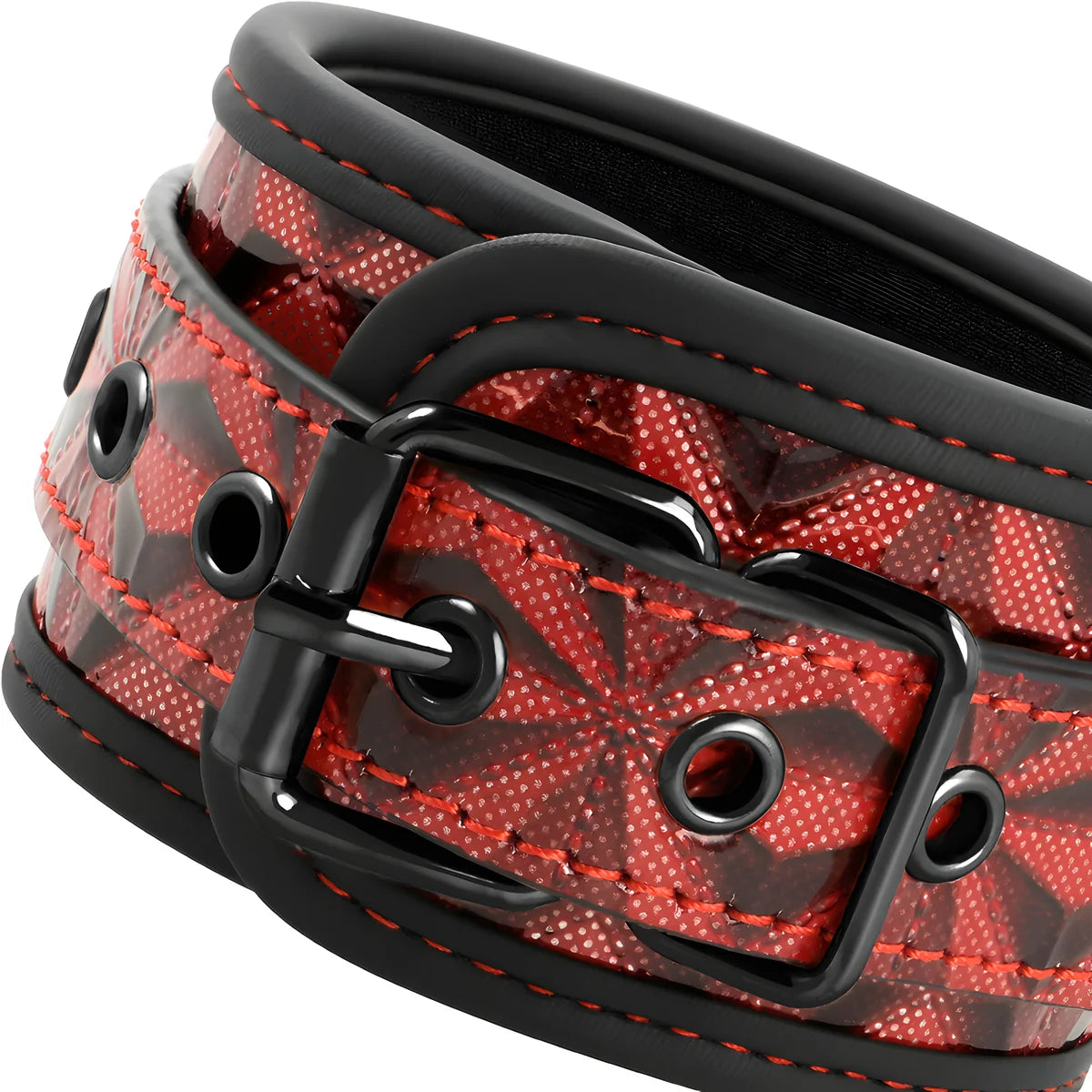 begme menottes premium edition rouge avec doublure en neoprene