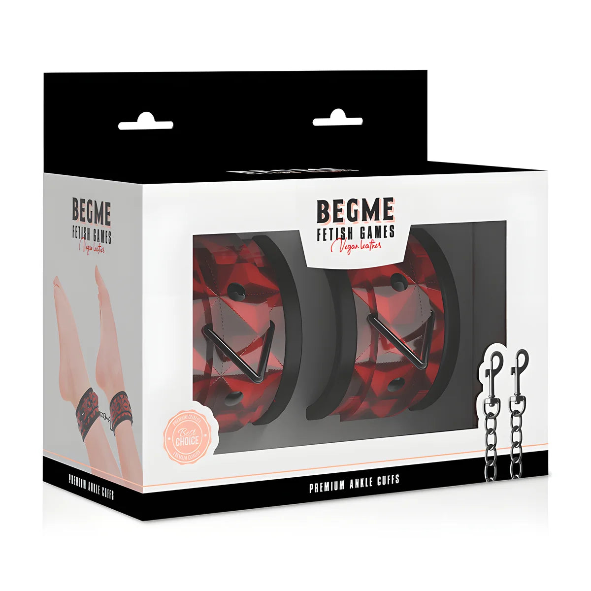 begme chevilles premium edition rouge avec doublure en neoprene